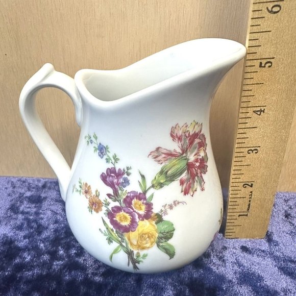 B & C Limoges France Porcelain L. Bernardaud & Co Floral and Butterfly Creamer - Picture 2 of 7